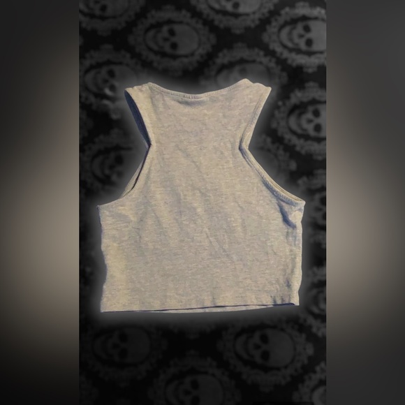 78 active cropped tank styled, brand new NWT DIVIDED grey tank top cropped top! - Picture 2 of 3